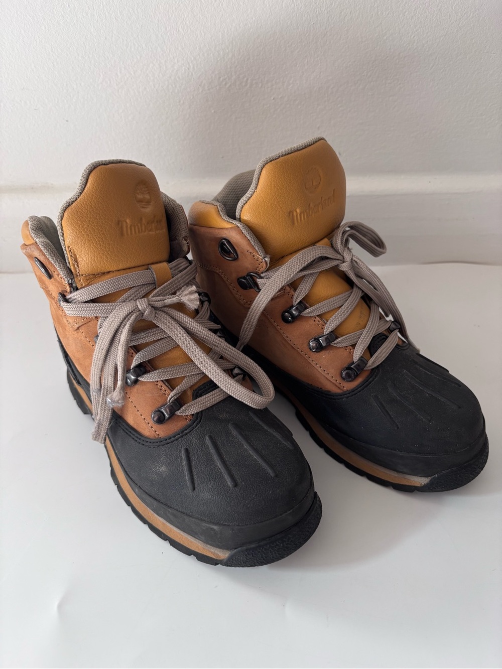 Timberland Kids Tan and Black Waterproof Hiking Boots